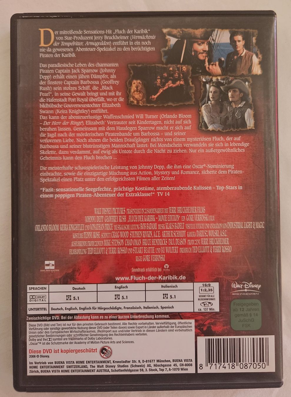 Alle DVDs: Fluch der Karibik – Gebraucht aus Zetzwil von Power4 1