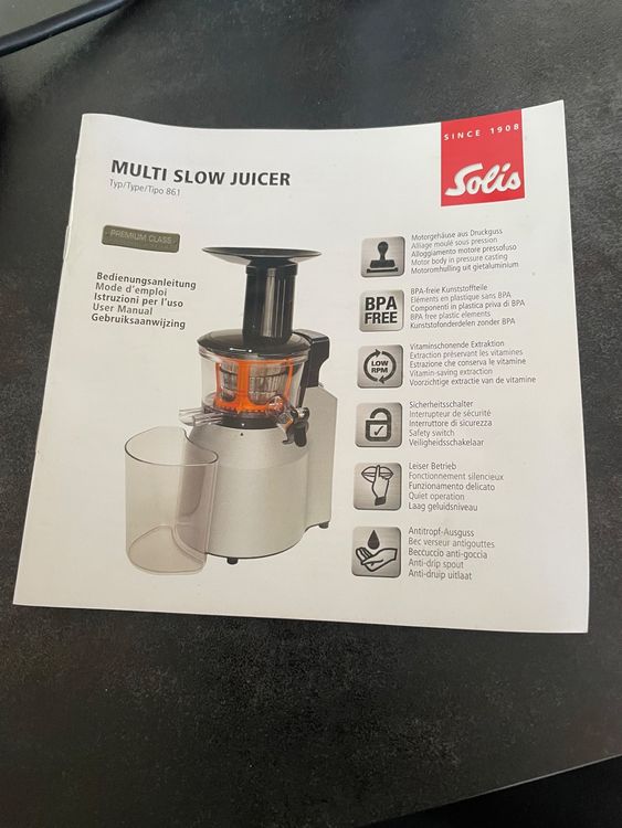 Centrifugeuse Solis Multi Slow Juicer Type 861 Kaufen auf Ricardo