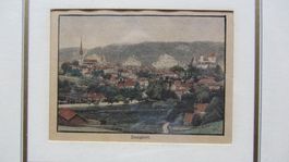 BURGDORF Benziger Litho antik Goldrahmen