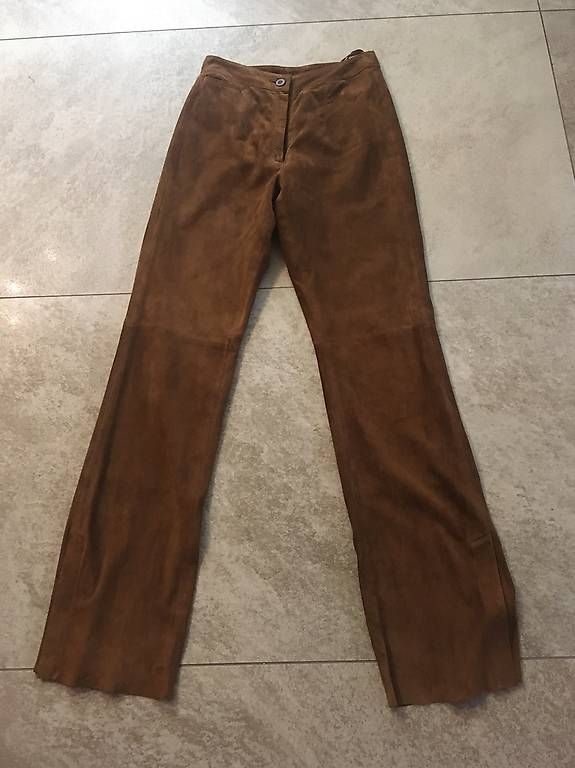 Pantaloni: Pantaloni in pelle scamosciati – Usato da Jona venduto da sen_vd8v 2