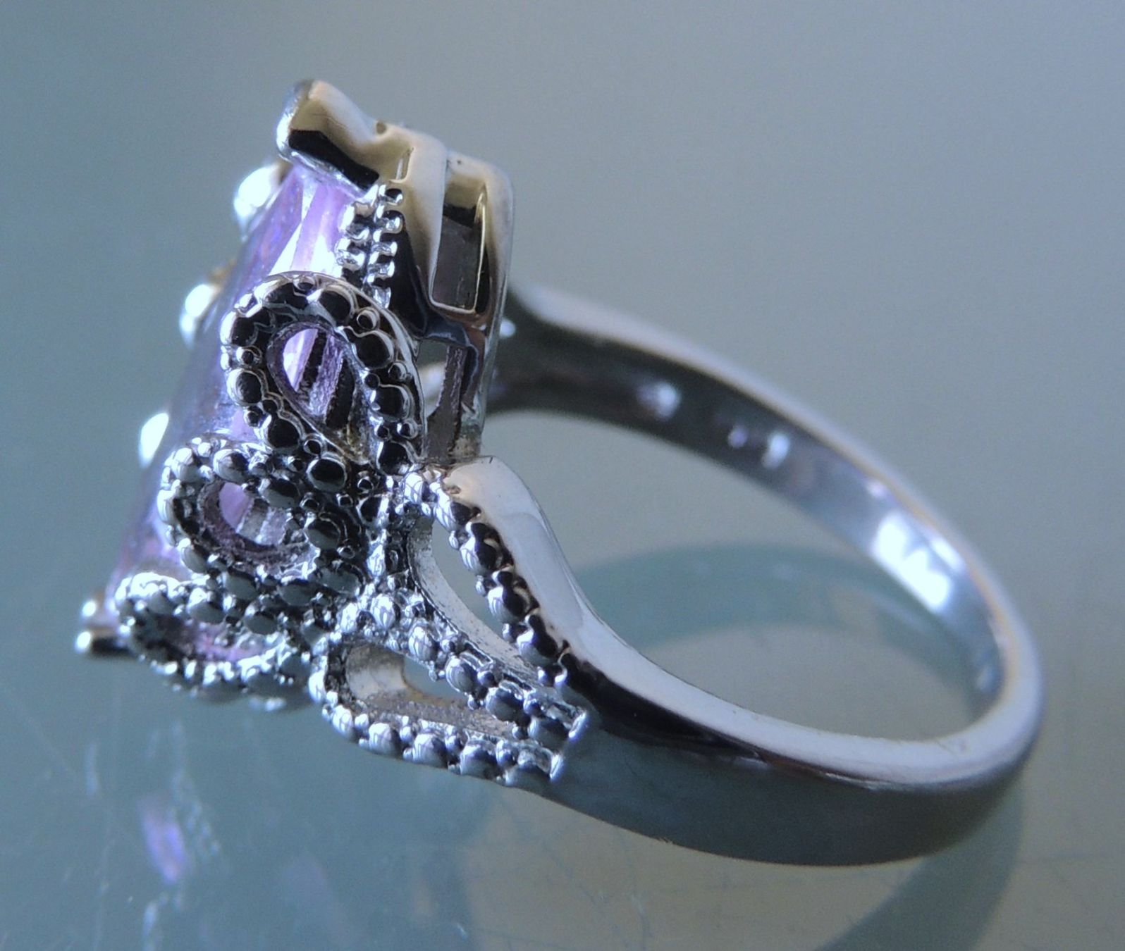 Anelli: Silber 925 Fingerring Gr. 57 mit einem Schmuckstein – Usato da Waldenburg venduto da schaller707 3
