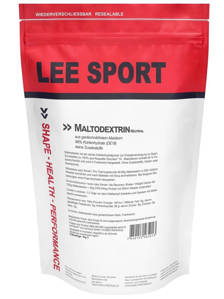 Lee-Sport Aliments & Spécialités: Maltodextrine 1kg – Neuf avec emballage d'origine à Genève par cla_bwj7