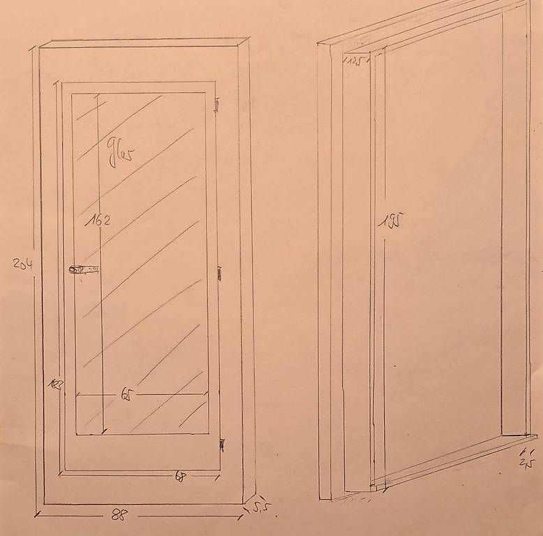 Finestre: Fenstertür mit Rahmen und Futter – Usato da Wohlen b. Bern venduto da Seboche 1