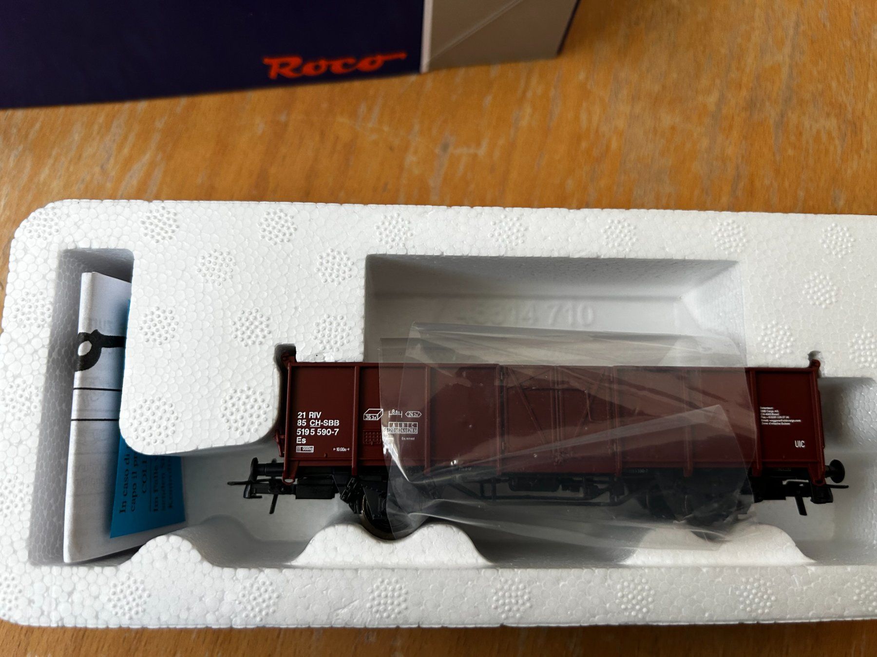 Roco Modellini di ferrovie: Roco 56284 offener Güterwagen SBB – Nuovo e nell'imballaggio originale da Erstfeld venduto da Sigsuk 1