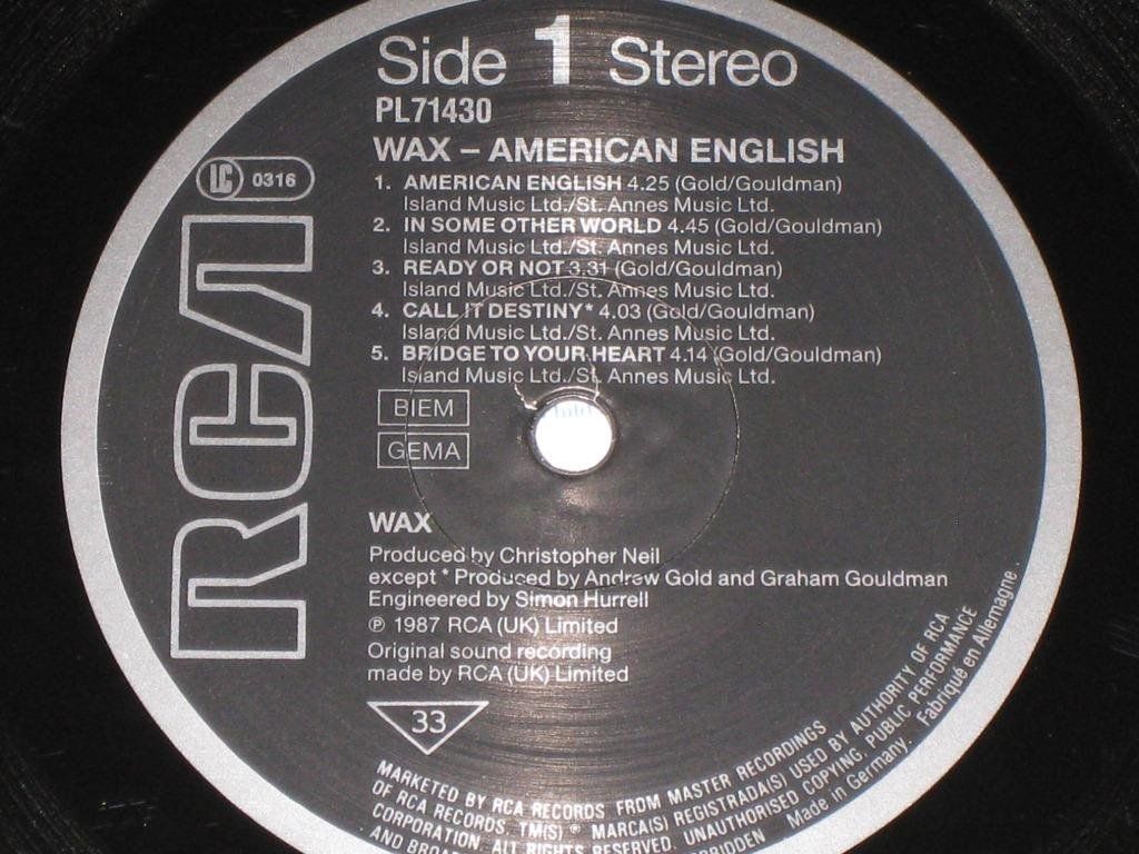 Vinyles: LP - WAX - AMERICAN ENGLISH – D'occasion à Steckborn par Quo7 1