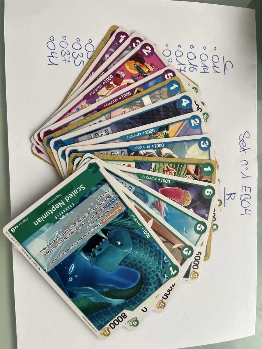 Bandai Sammelbilder & Trading cards: Lot cartes One Piece EB04  – Gebraucht aus Lausanne von Manonpiq