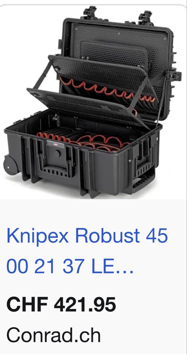 Knipex Alle Werkzeuge: Knipex Werkzeugkoffer – Gebraucht aus Schwarzenberg LU von stefansshop