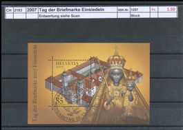 2007 "Einsiedeln" - Sonderblock, ET - Stempel
