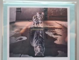 Diamod Painting Art Katze Tieger Tinkerbox 40x50cm Neu
