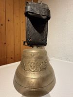 Kuhglocke mit Lederriemen ETHNO Dekoantiquität 45cm H