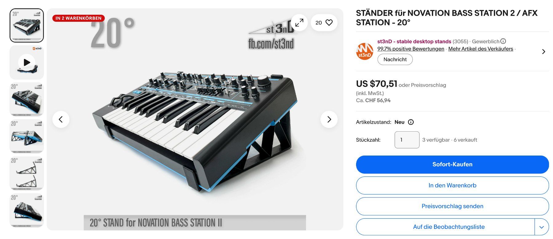 Novation Strumenti musicali: Novation Bass Station II – Usato da Wallisellen venduto da ZoltanRakosi 8