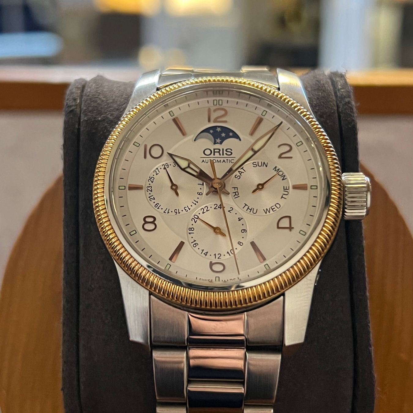 Oris Orologi: Oris Big Crown Complication Automatic Moonphase 01 582 7627 – Usato da Carouge GE venduto da Watchaser