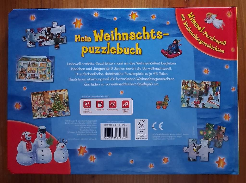Puzzles: NEU: WEIHNACHTS-PUZZLE-BUCH – Neu und originalverpackt aus Sigriswil von 11p_9psj 2
