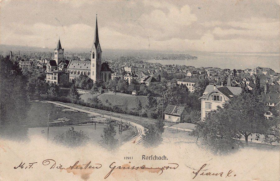 Cartoline postali: Rorschach, Lichtbild, gelaufen 1904 – Usato da Frauenfeld venduto da POML