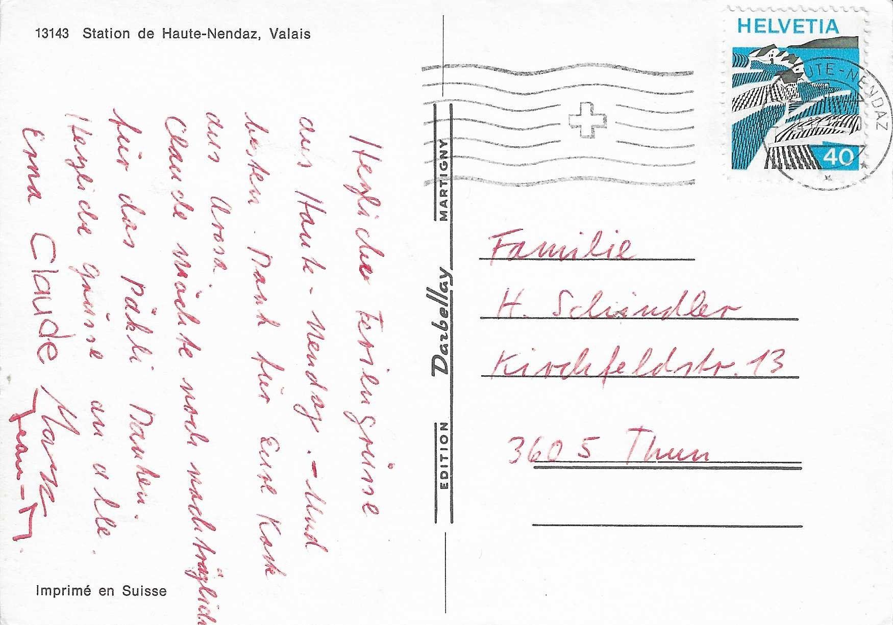 Cartoline postali: Station de Haute-Nendaz VS – Usato da Rothrist venduto da Stranglehold 1