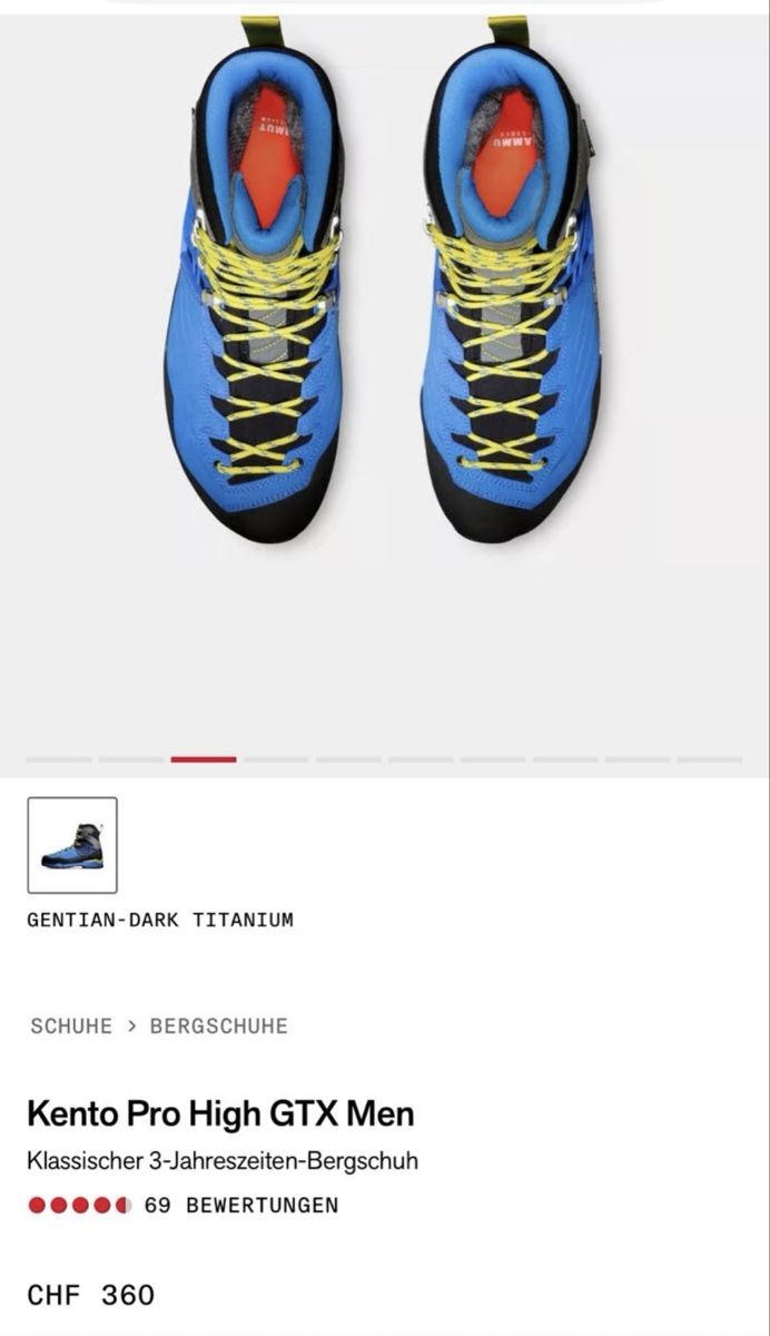 Mammut Scarpe da uomo: Mammut Schuhe G 40 – Usato da Maienfeld venduto da tobeyl2020