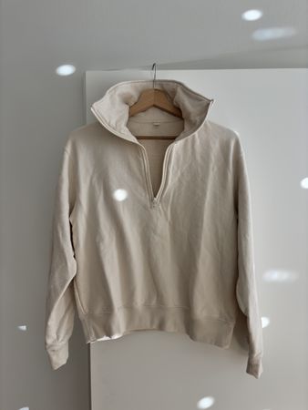 Uniqlo Pullover mit Reissverschluss beige Grösse S