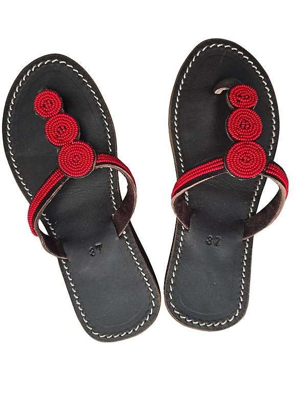 Damenschuhe: Handgemachte Leder-Sandalen - Rot 37 🔥 50% SALE – Neu und originalverpackt aus Brione s. Minusio von Littleninja