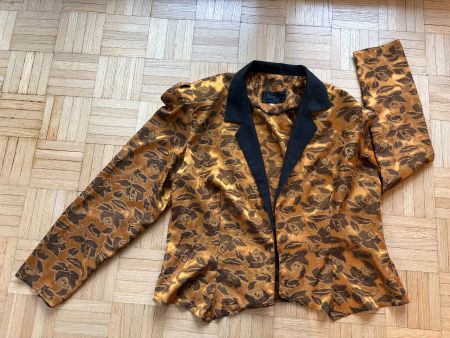 Einmalige goldige Vintage-Festjacke Gr. ca. 44/46