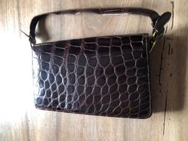 elegante kleine Crocodile Handtasche mit Croco Portefeuille