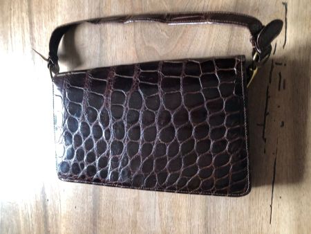 elegante kleine Crocodile Handtasche mit Croco Portefeuille