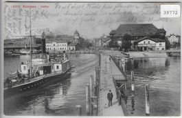Konstanz -Hafen mit Dampfer