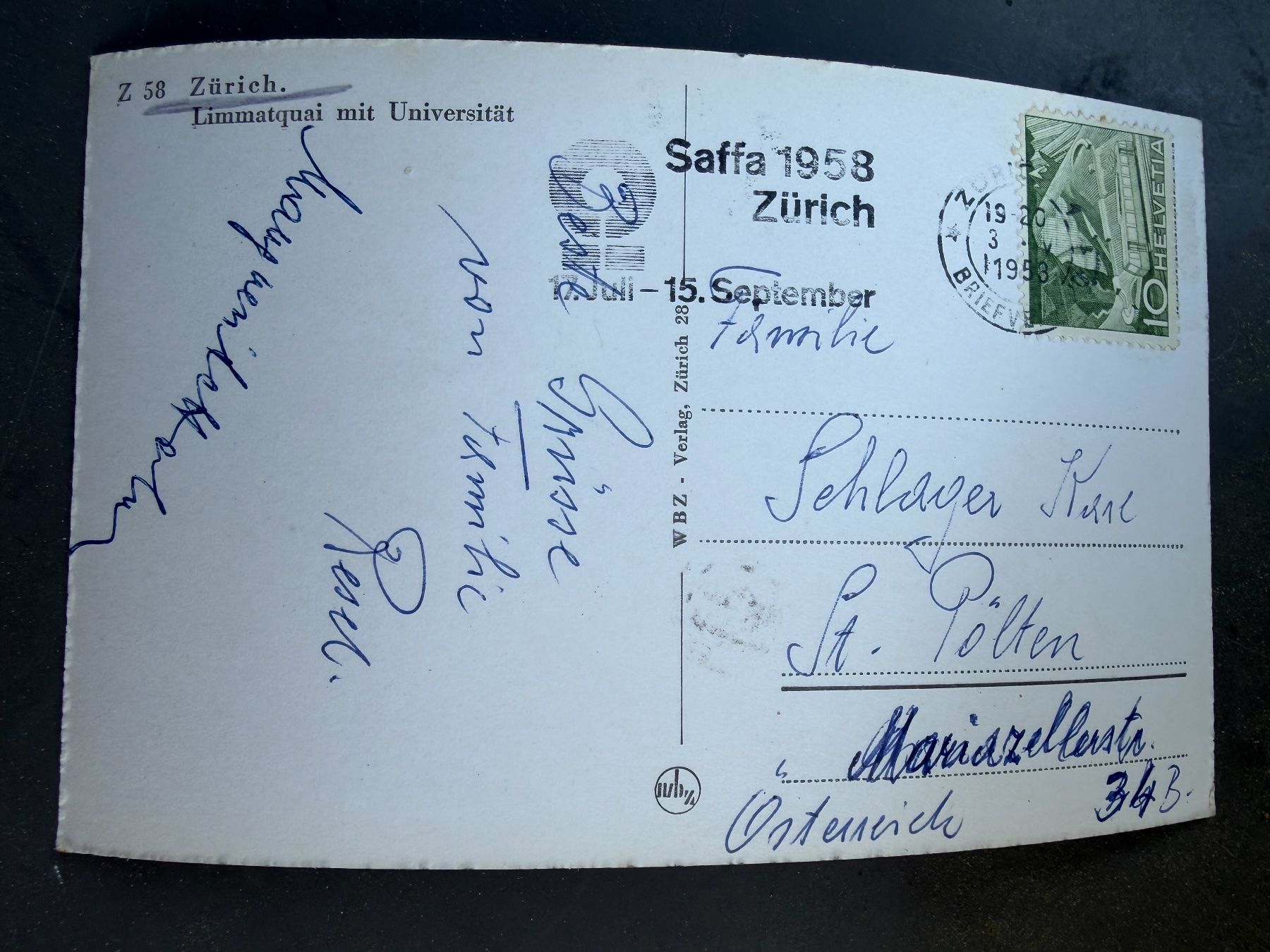 Cartoline postali: ZÜRICH - Limmatquai - Ansichtskarte – Usato da Tegerfelden venduto da siebenmacky 1
