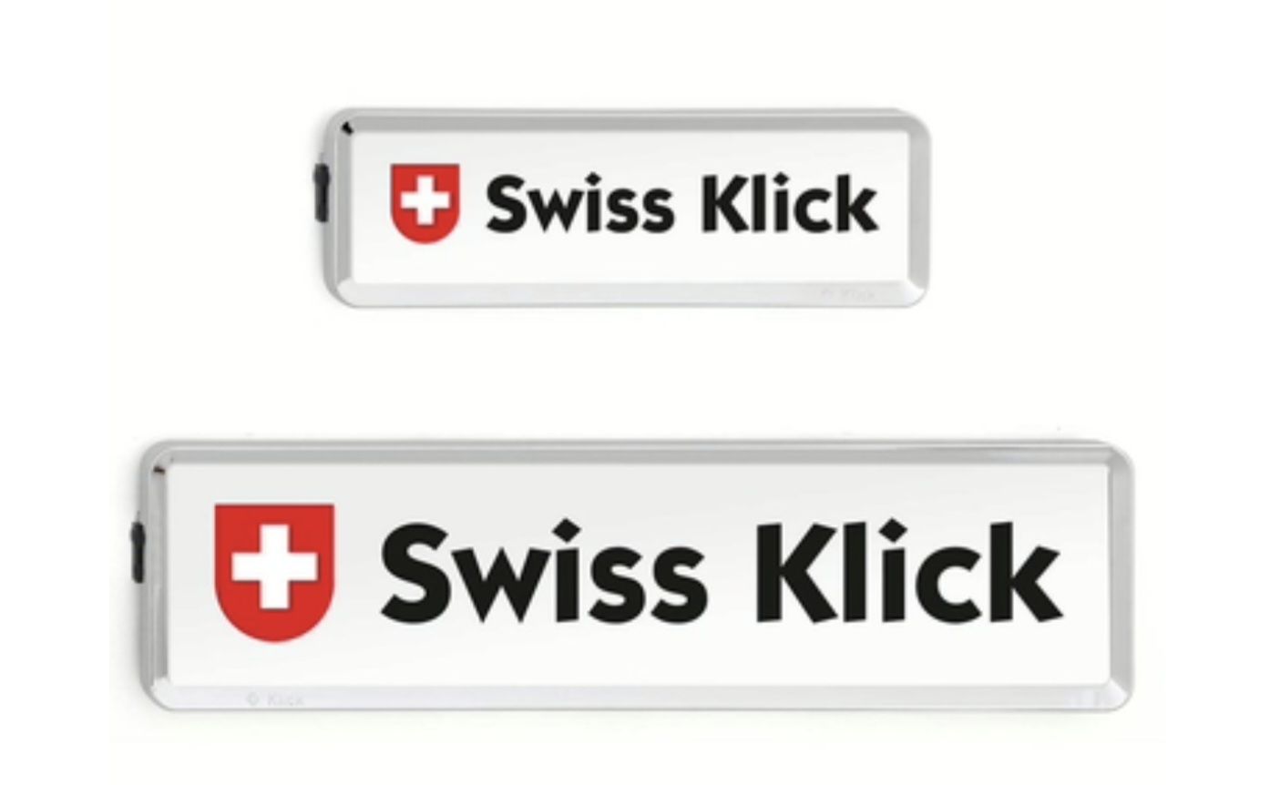 Swiss Klick Accessori per altri veicoli: Swiss Klick Chrom matt, Nummer - Wechselhalter - Satz – Nuovo e nell'imballaggio originale da Glarus venduto da adler112