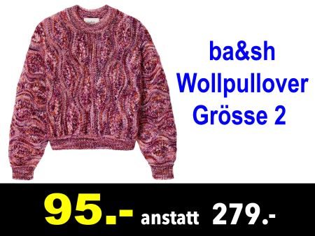 🔴  Wollpullover ba&sh Gr. 2 Pull Stimpo /900Z