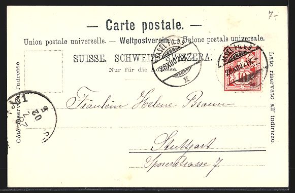 Ansichtskarten: AK Basel, Historisches Museum, 1902 – Gebraucht aus Berlin von bartko-reher 1