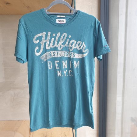 🐸 TOMMY HILFIGER T-SHIRT S PETROL