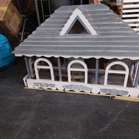 Vogelhaus L100 x B 35 x ca H60 cm blau weiss