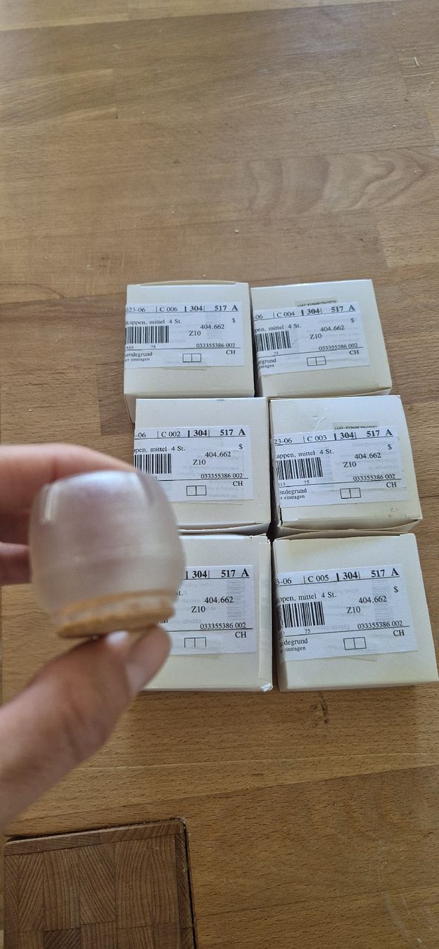 Sedie: Stuhlkappen -Parkettschutz – Nuovo e nell'imballaggio originale da Thun venduto da miradonna 1