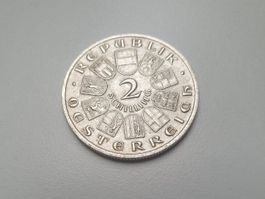 🇦🇹 Austria 2 Schillings 1928  Schubert - Silver 12g .640
