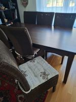 Esstisch mit 6 Rattanstühlen