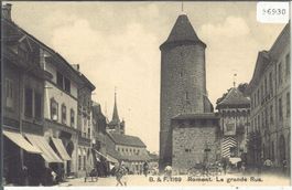 Romont - La grande Rue - animee