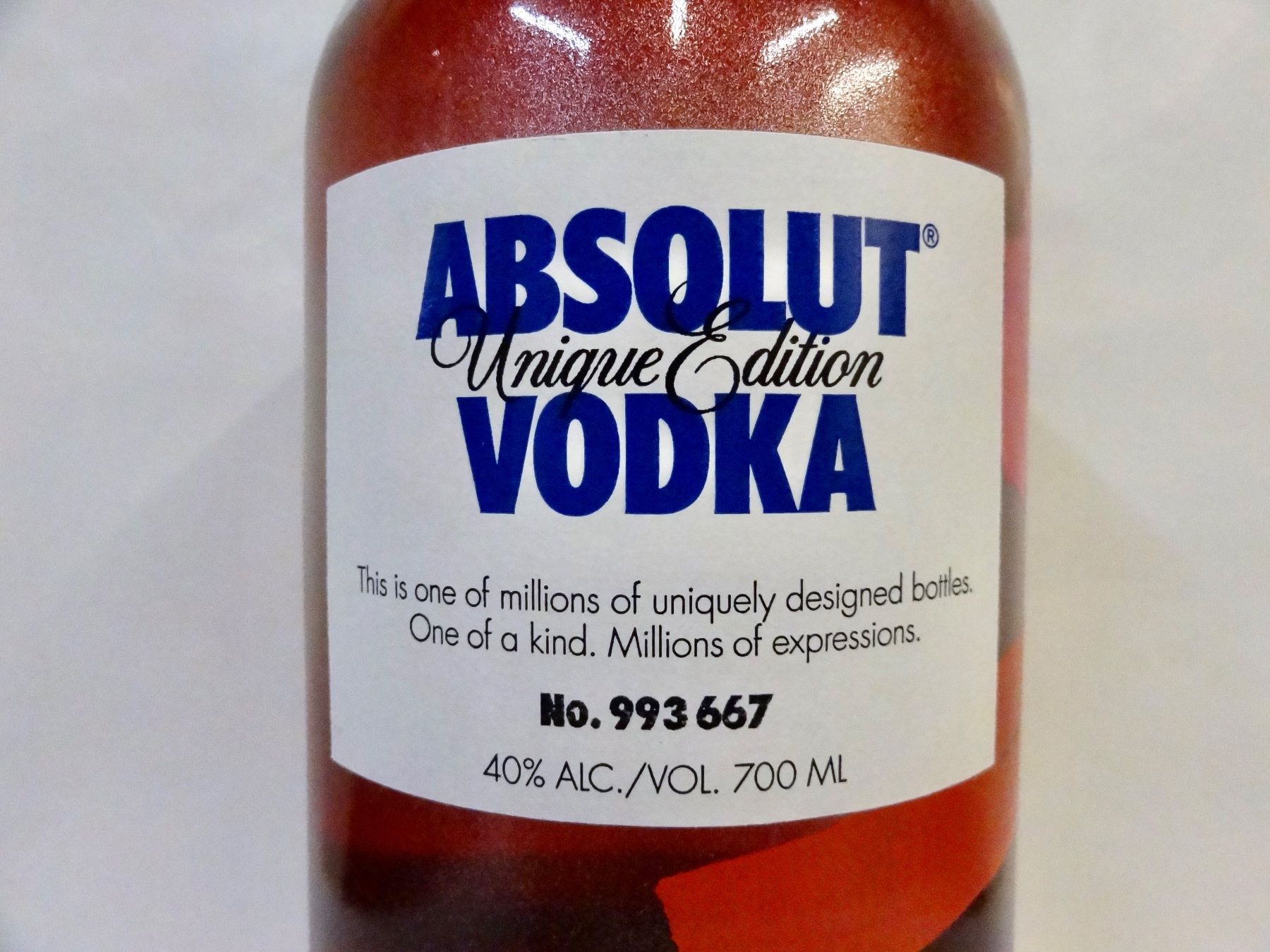 Absolut Vodka Bevande alcoliche: 1 x ABSOLUT VODKA ABSOLUT UNIQUE Edition 2012 – Nuovo e nell'imballaggio originale da Kerzers venduto da zimmergruen 1