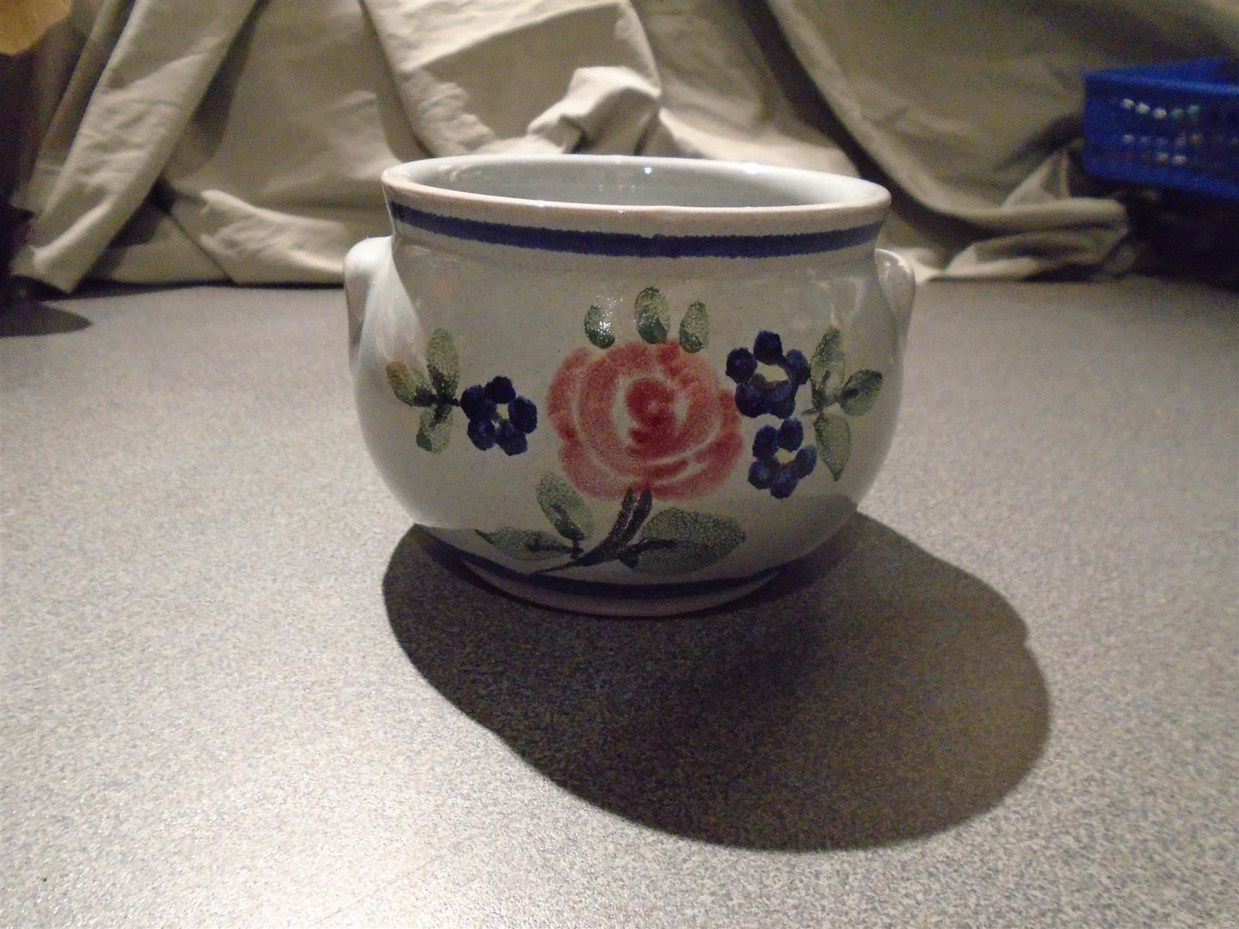 Töpfe: Töpfchen grau/blau, Blumen – Gebraucht aus Zürich von abraxas1291 1