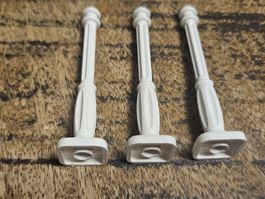 lego 2039 lot de 3 pièces White Support 2 x 2 x 7 Lamp Post,