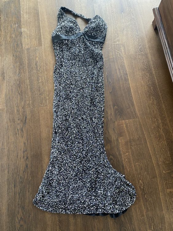 HOMEYEE Abendkleid Mit Pailletten - Elegantes One-Shoulder Maxikleid