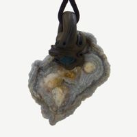 Chalcedon Stein Anhänger (Chalcedon Rose) mit Apatit