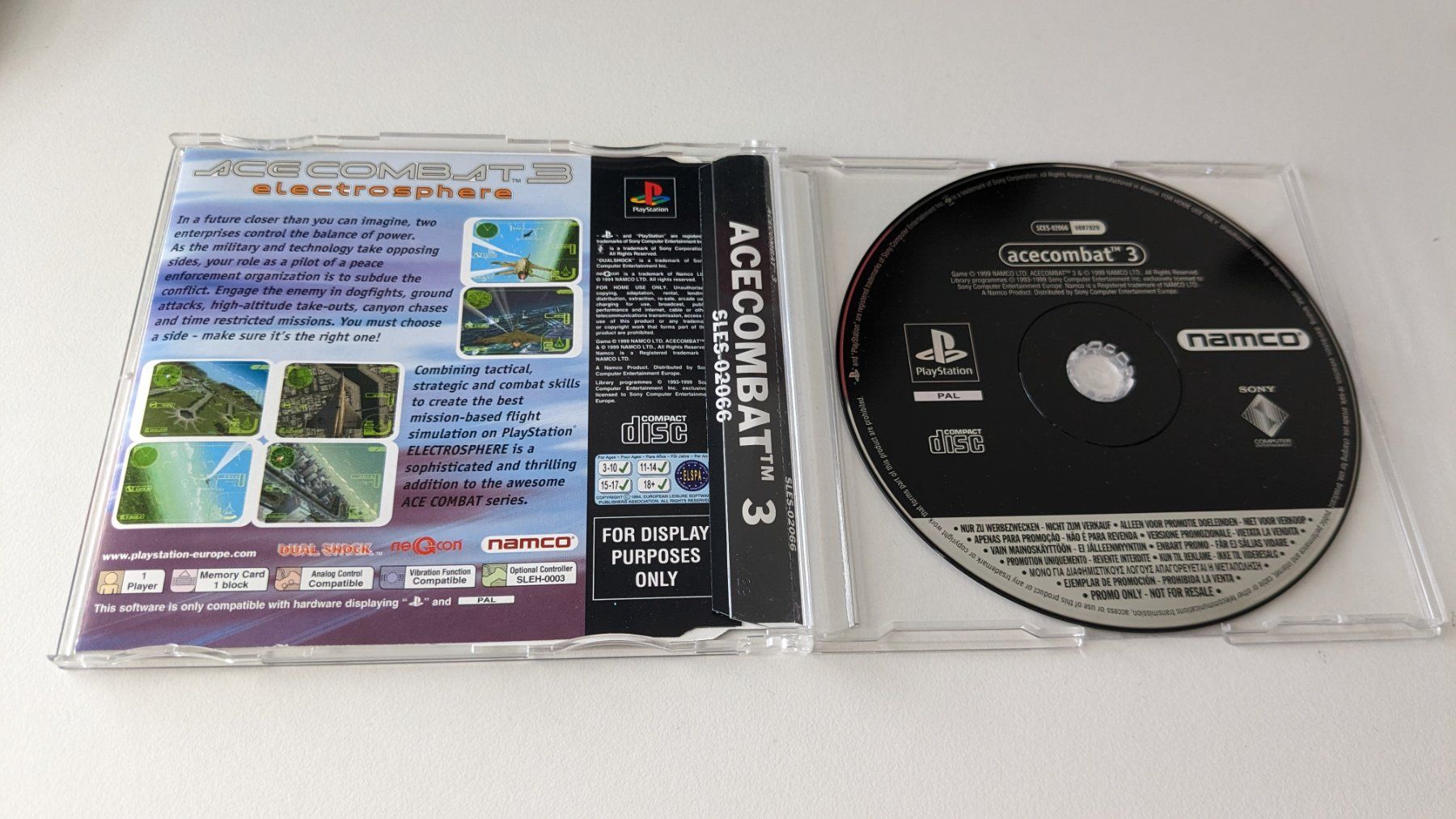 Sony Giochi: Ace Combat 3 Electrosphere -  RARE PROMO -  PS1 Spiel – Usato da Hünenberg See venduto da SpecialEditionGaming 1