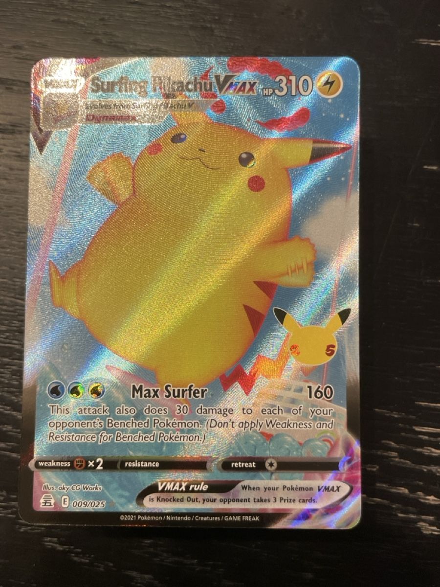 Pokémon Carte collezionabili: Surfing Pikachu vmax celebrations 009/025 full art – Usato da Hugelshofen venduto da Suimosa