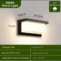 Applique murale extérieure/intérieure Led 110V 220V étanche