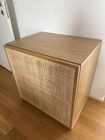 Wood and rattan cabinet