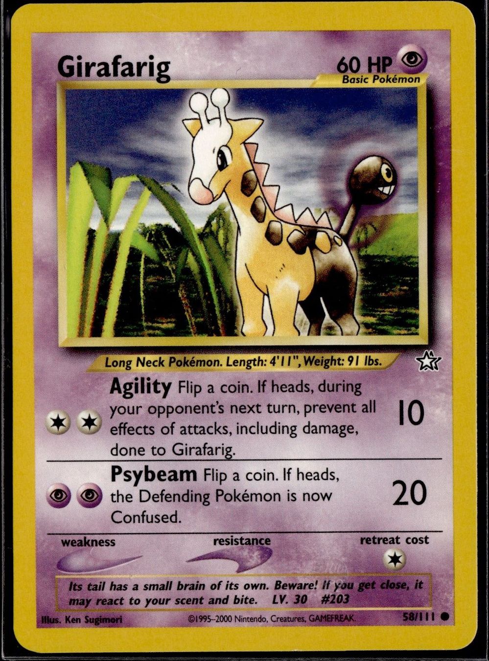 Pokémon Carte collezionabili: Girafrig 58/111 Neo Genesis – Usato da Zürich venduto da pokemon_cards