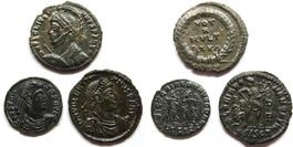 lot 3 römische münzen (4 Jhr n. Chr) : Julian II, Constans,