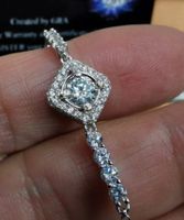 Bracelet argent diamant de moissanite de 0.5 ct certifié