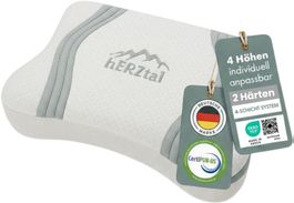 Ergonomisches Nackenkissen 68×35 cm Memory Foam 4 Höhen