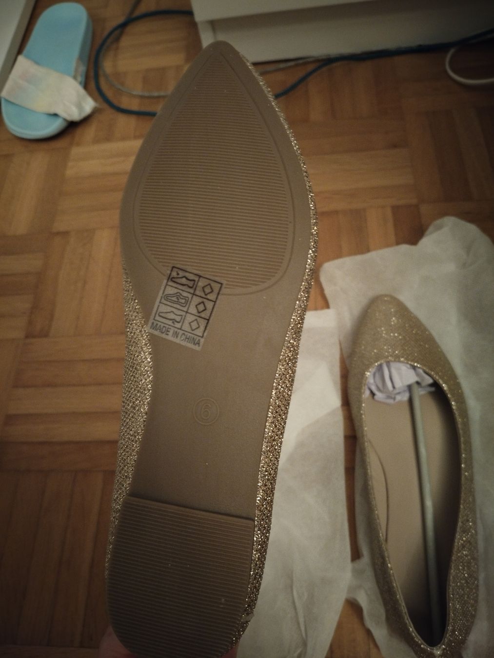 Scarpe da donna: Gold Ballerina Schuhe – Nuovo e nell'imballaggio originale da Zürich venduto da ila_9pnk 1